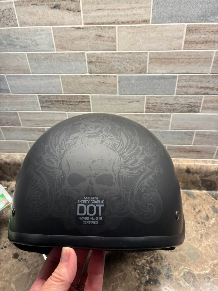 VCAN Shorty Motorcycle Helmet - photo 3