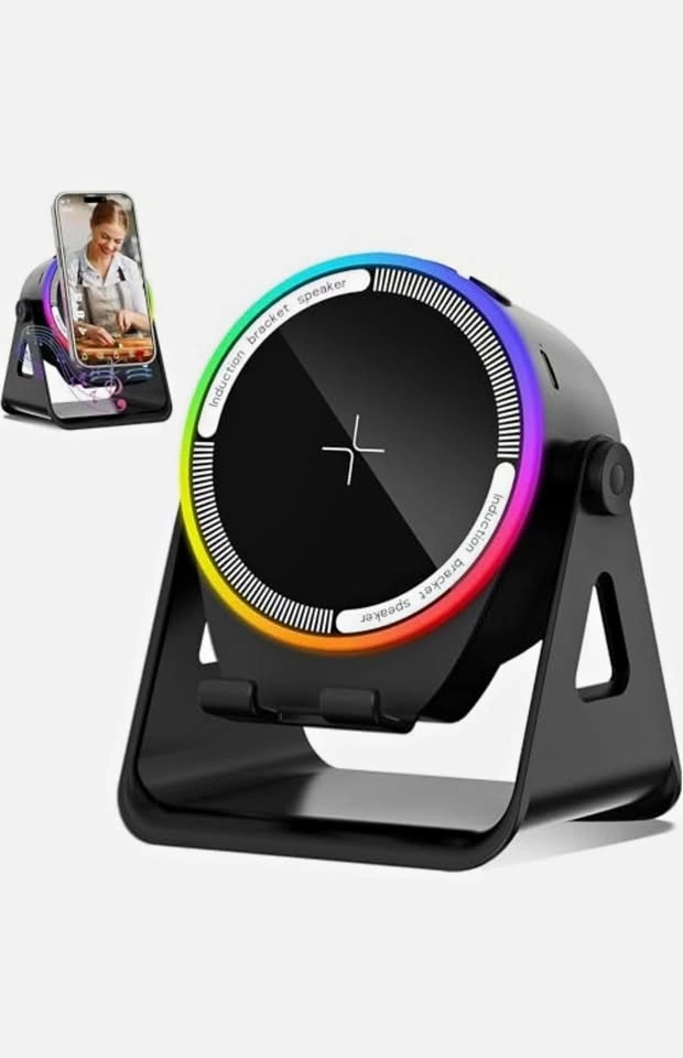 Wireless Induction Speaker, 4-in-1 Charging Station