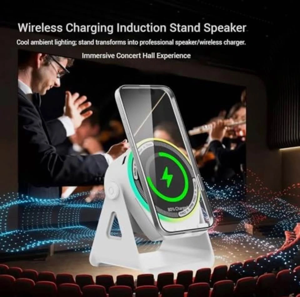 Wireless Induction Speaker, 4-in-1 Charging Station - photo 3