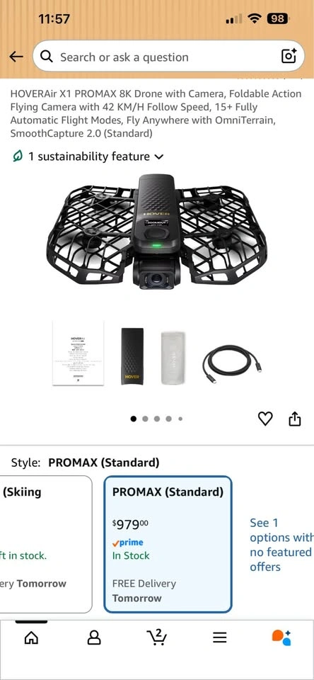 Brand New HoverAir X1 Pro Max 8K Drone Combo (Unopened) - photo 3