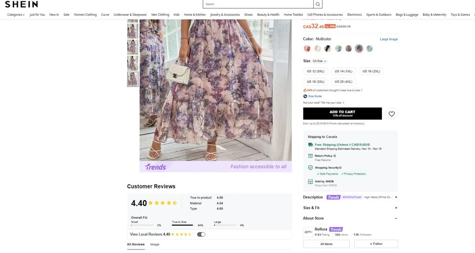 Shein Floral Off the Shoulder Dress - Reflora Curve - photo 5