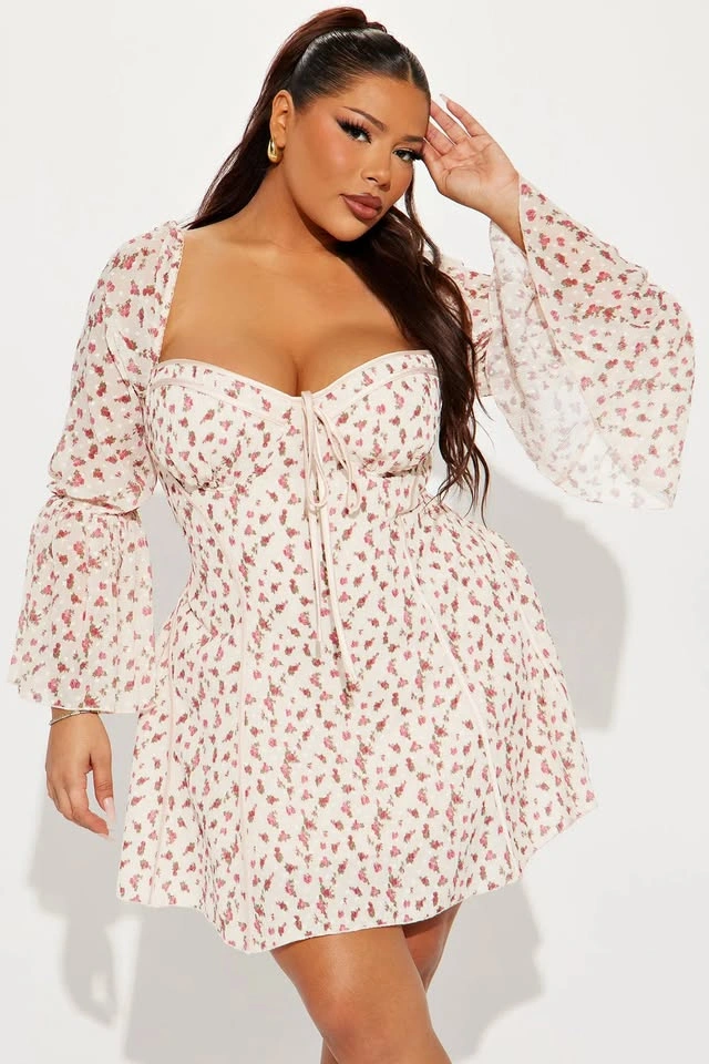 3X Floral Mini Dress from Fashion Nova
