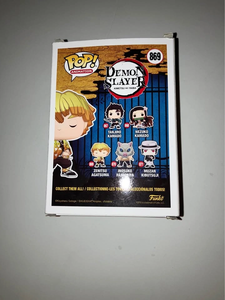 Zenitsu Agatsuma Funko Pop 869 Demon Slayer Animation Vinyl Figu - photo 3
