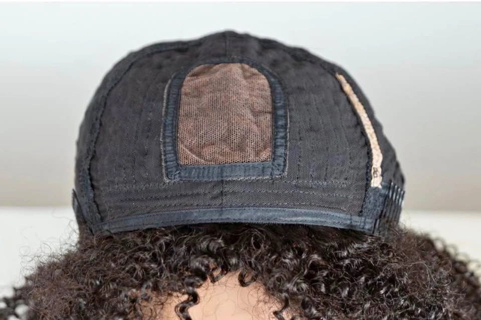 Human Hair Curly Bang Wig