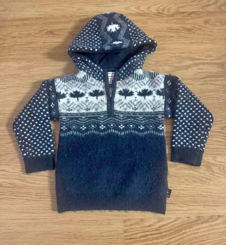 Canadiana 3T Hooded Knit Sweater