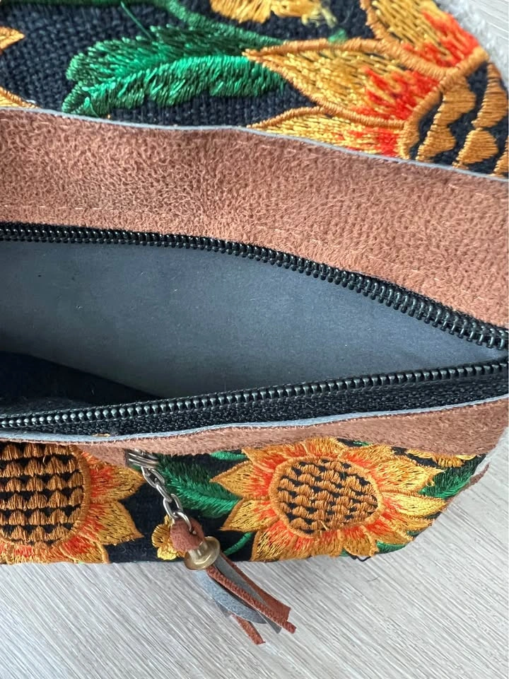 Embroidered Sunflower Mini Backpack - photo 5