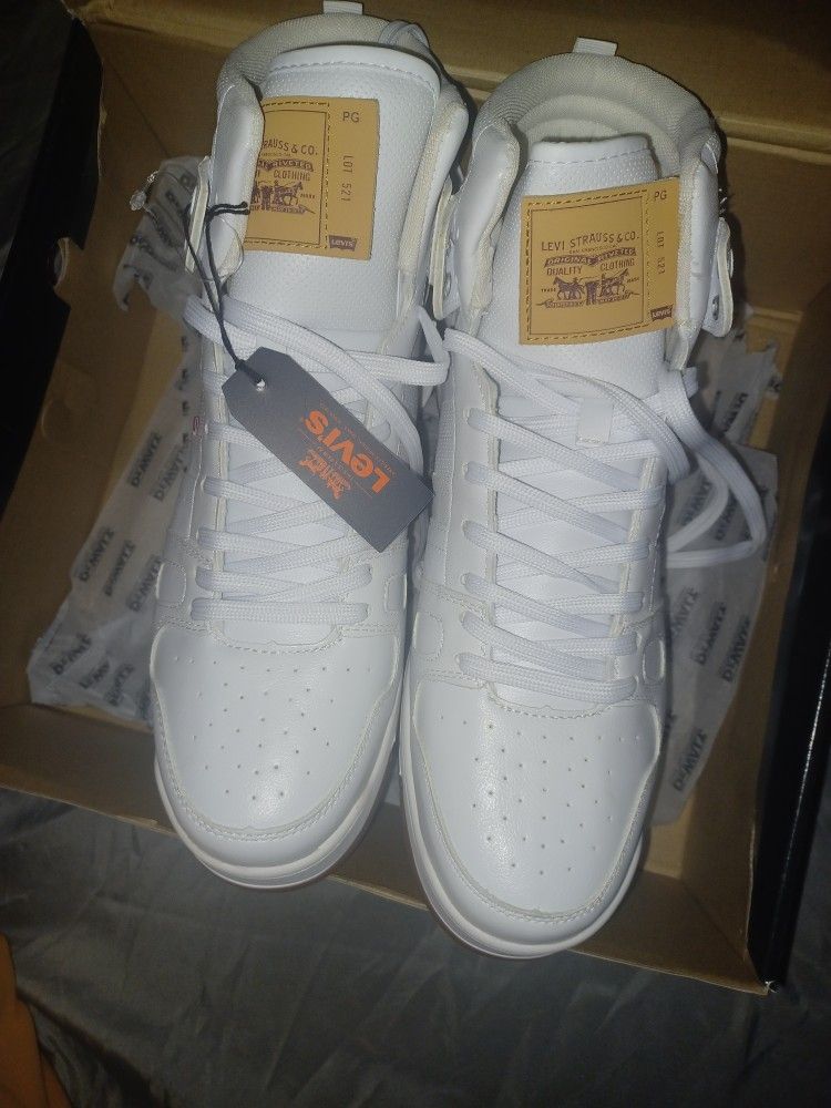 Levi's Men's 521 High Top Sneakers - White/Gum Size 12 - photo 2