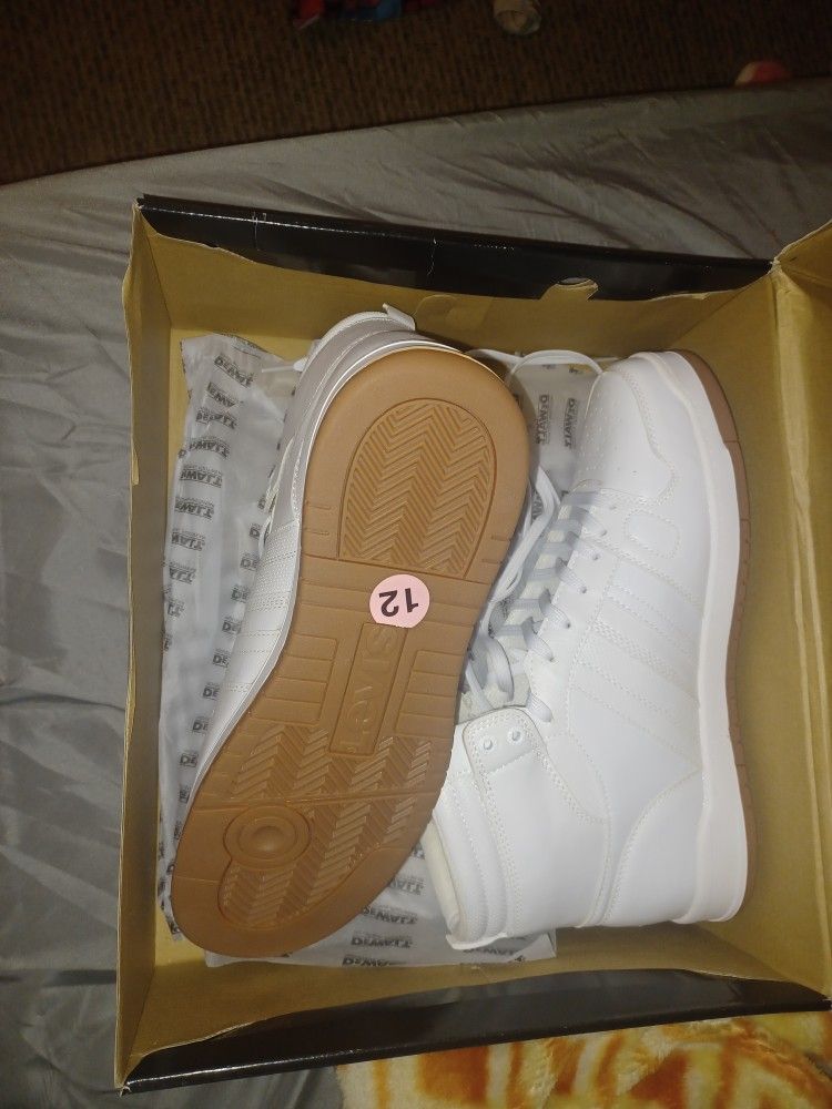 Levi's Men's 521 High Top Sneakers - White/Gum Size 12 - photo 3