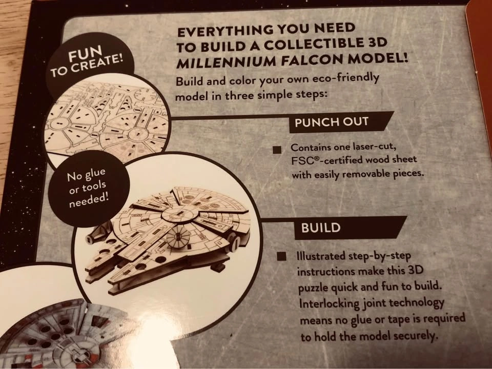 Star Wars Millennium Falcon 3D Wood Model - photo 3