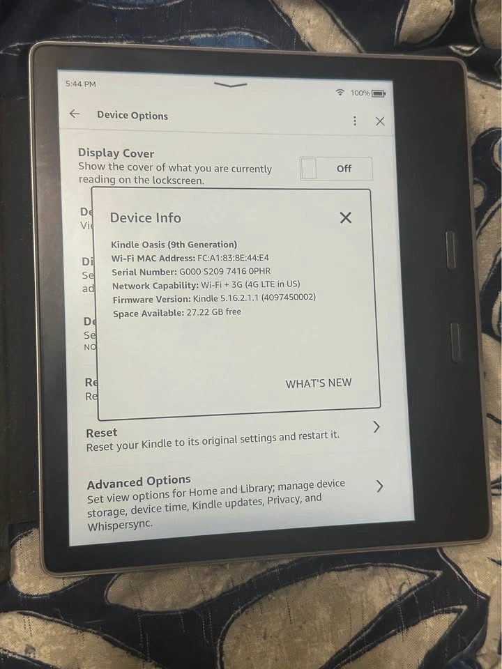 Kindle Oasis w/ Buttons - 32GB (Great Cond.) 7" Screen + Case - photo 4