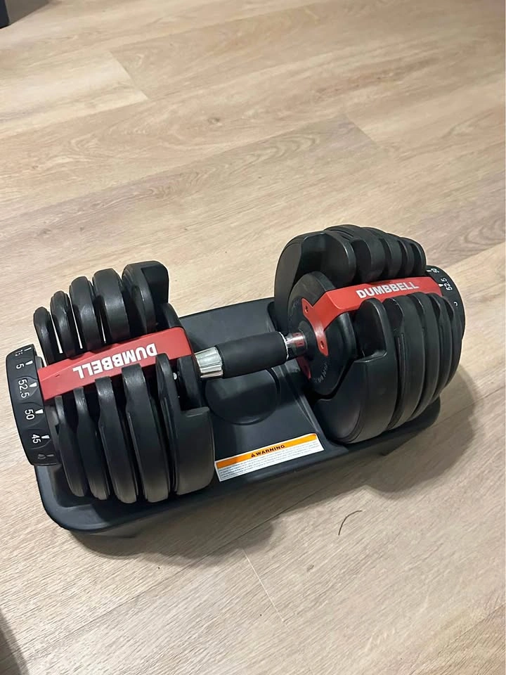 52.5 lbs Adjustable Dumbbell (1 pc) - Black/Red