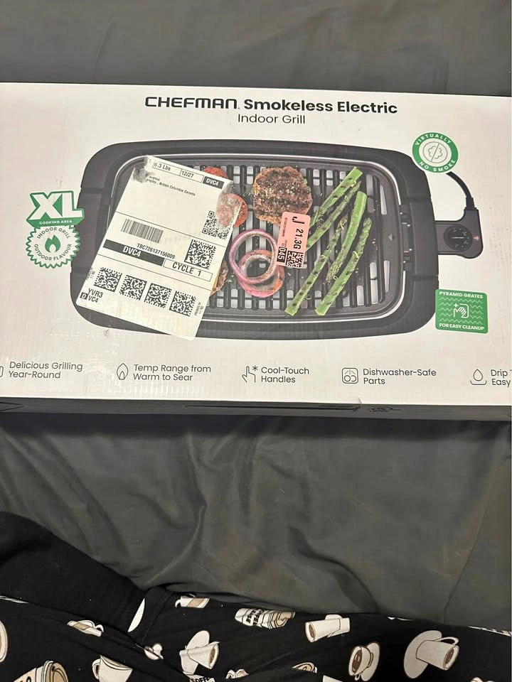 CHEFMAN. Smokeless Electric Indoor Grill - New