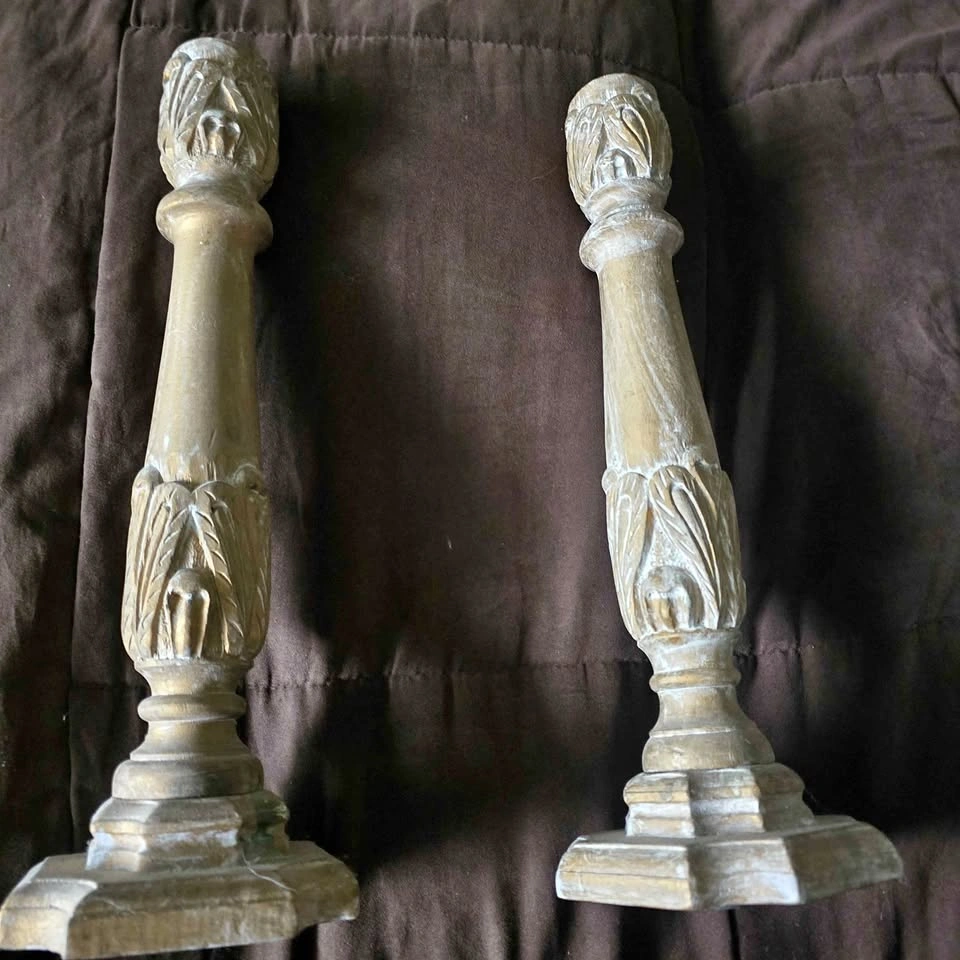 Wooden candle holders