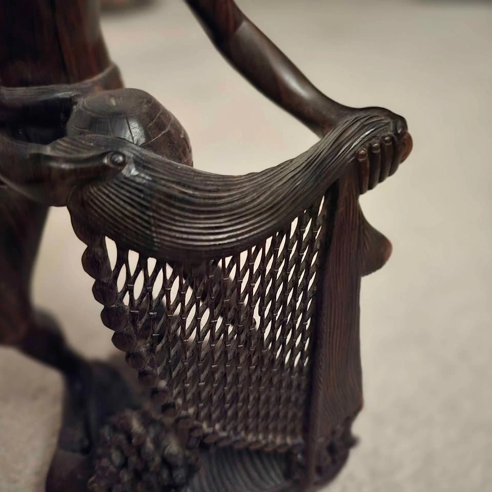 Hand Carved Wood Statue - photo 2