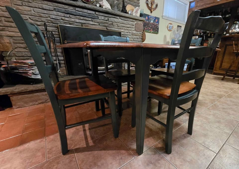 Wooden Table and Chairs Set - photo 2