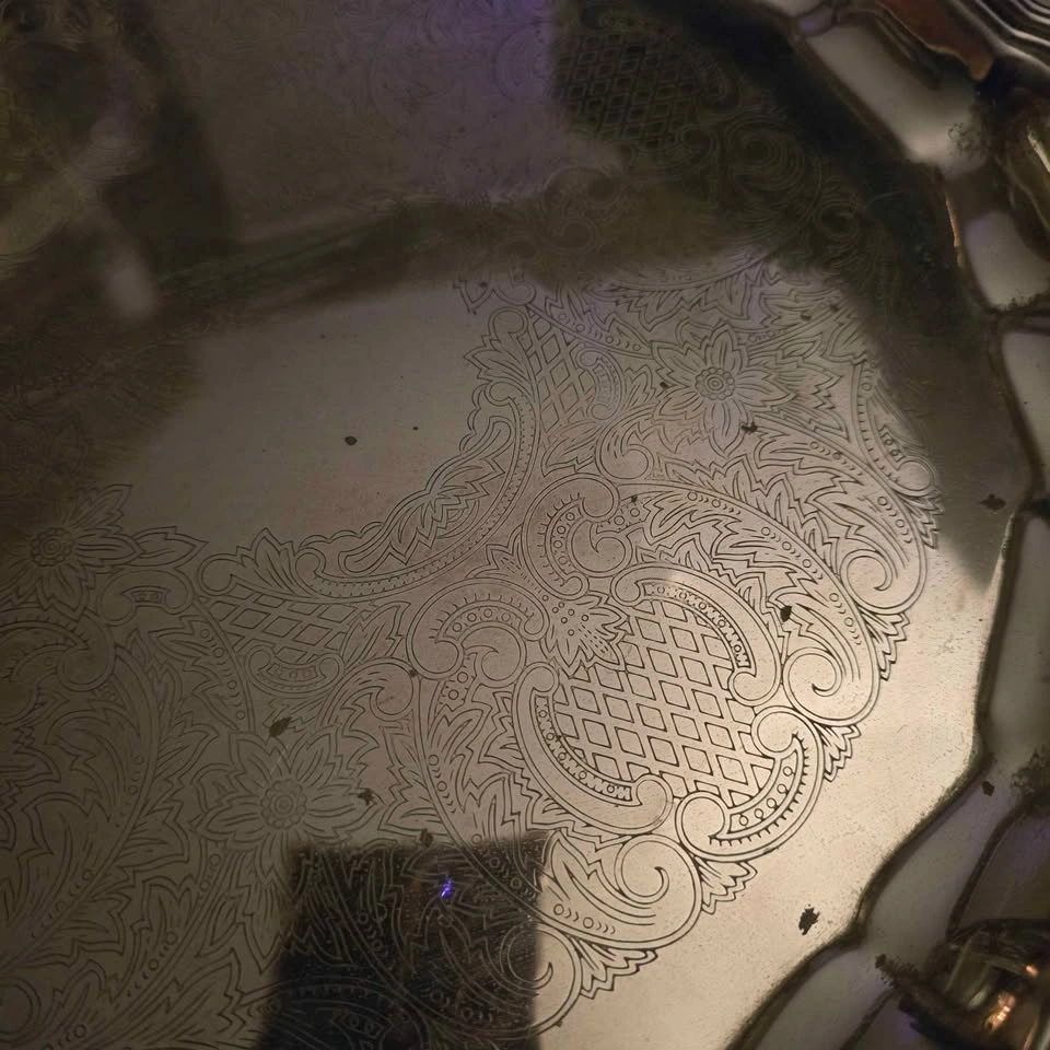 Fancy Indonesian Vintage Serving Tray - photo 2