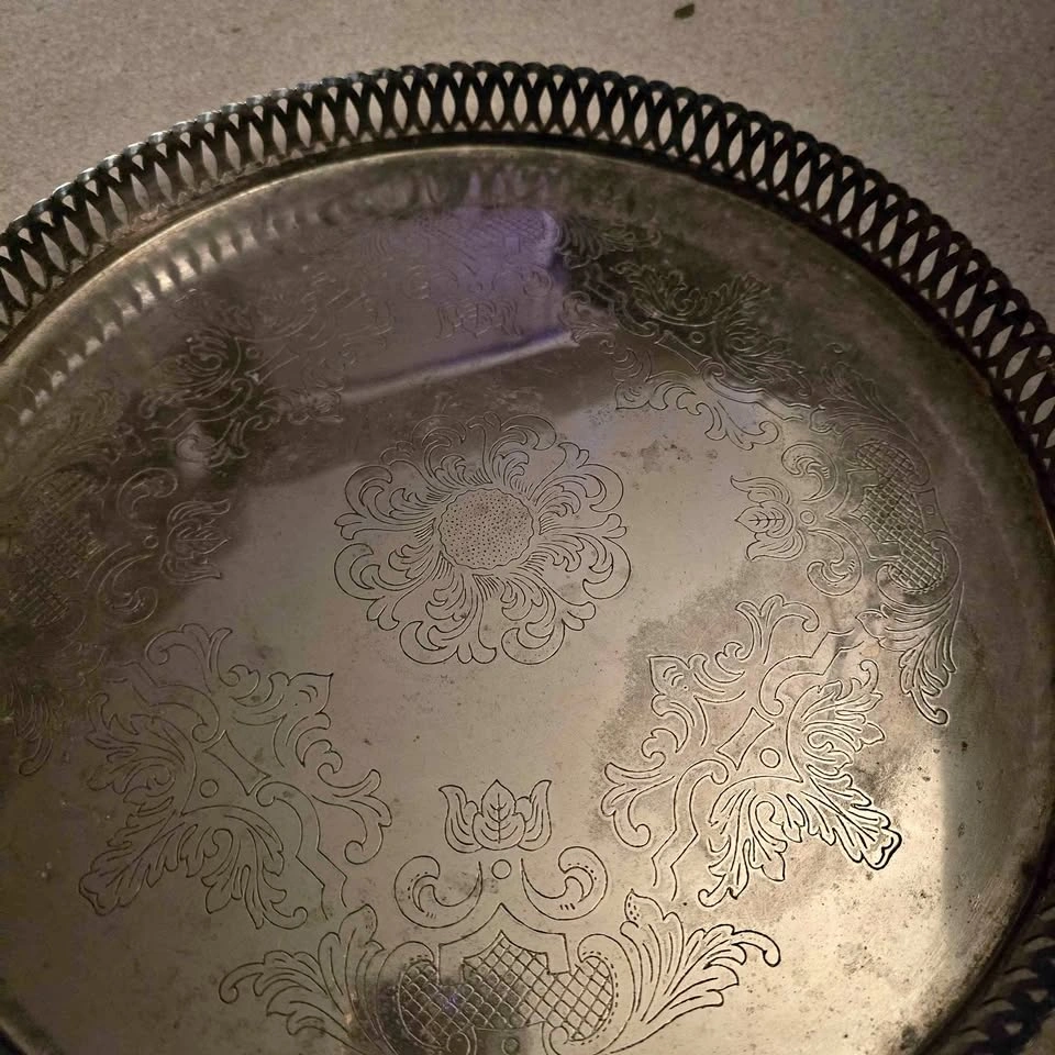Swedish Silver Plated Serving Tray