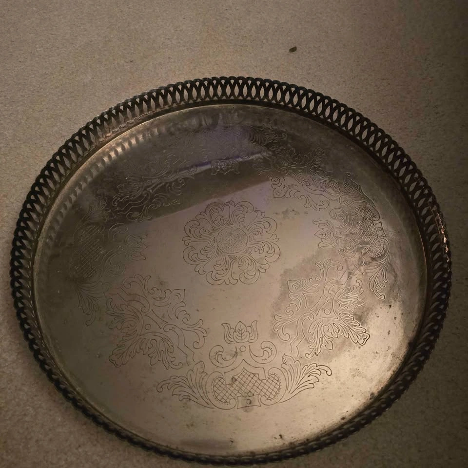 Swedish Silver Plated Serving Tray - photo 2