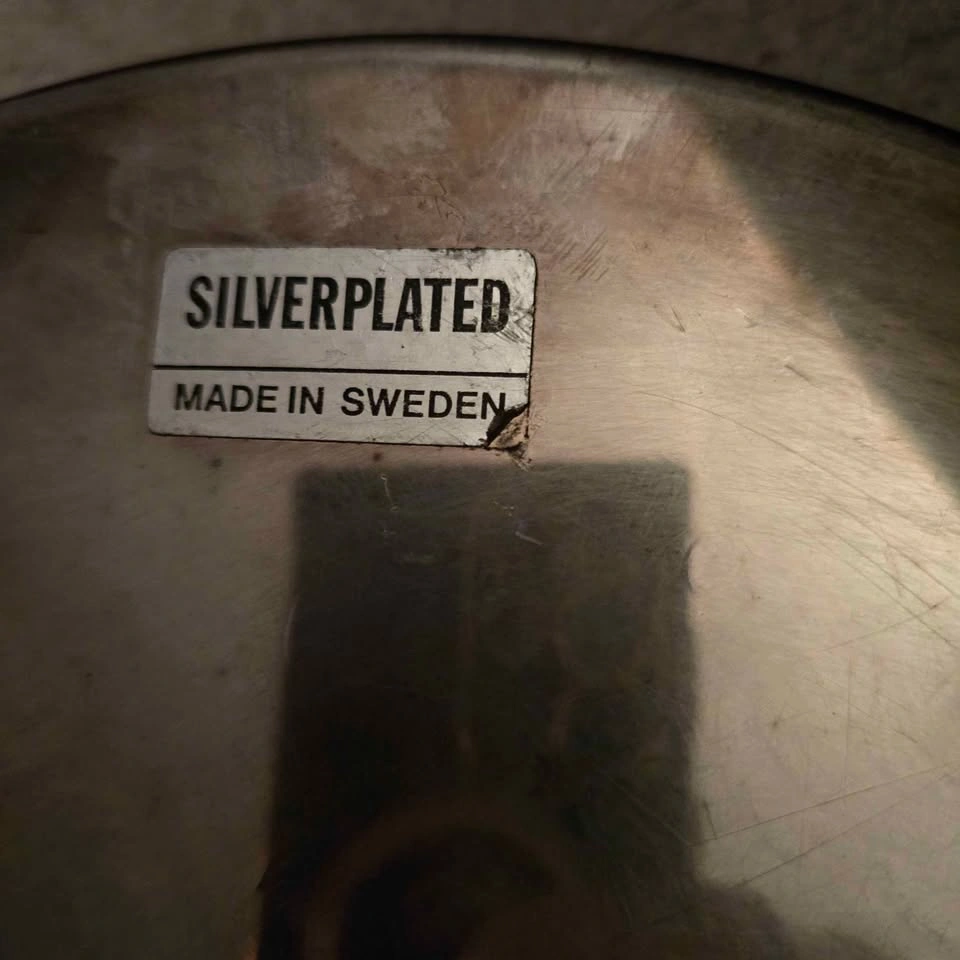 Swedish Silver Plated Serving Tray - photo 3