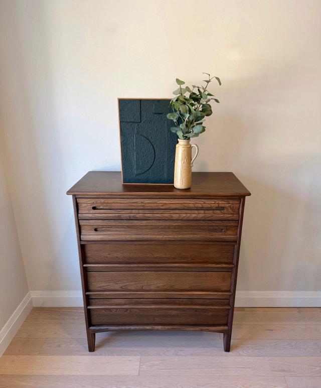 MCM Solid Elm Dresser, Refinished - photo 2