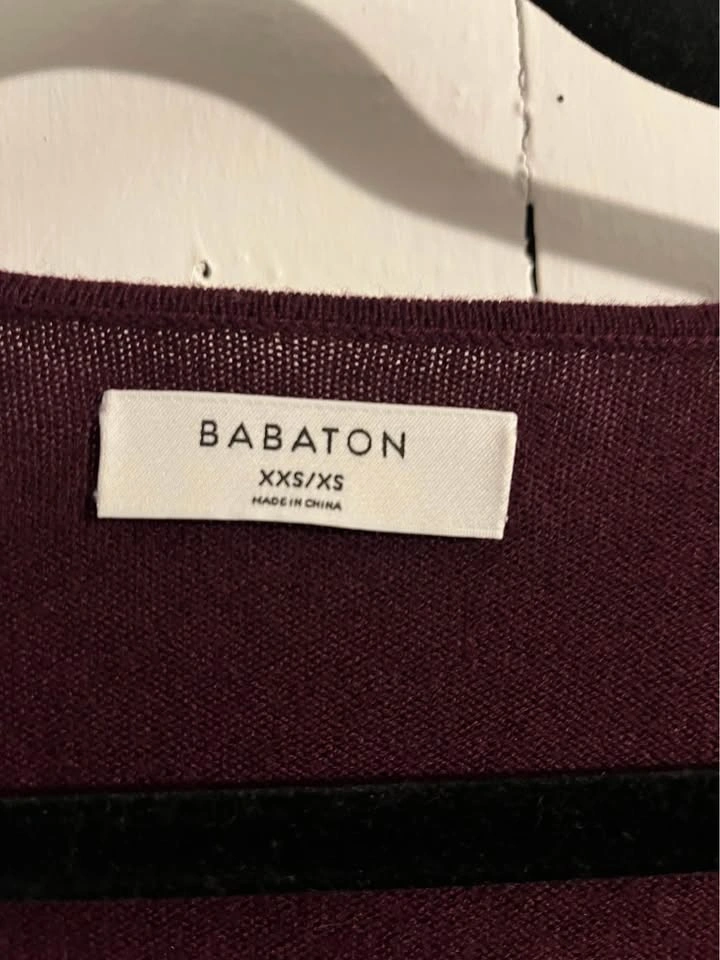 Merino Babaton V-Neck Sweater Burgundy XXS/XS - photo 2