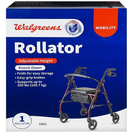 New in Box Walgreens Folding Rollator Walker 350 Weight Capacity - photo 2