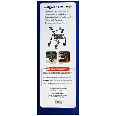 New in Box Walgreens Folding Rollator Walker 350 Weight Capacity - photo 3