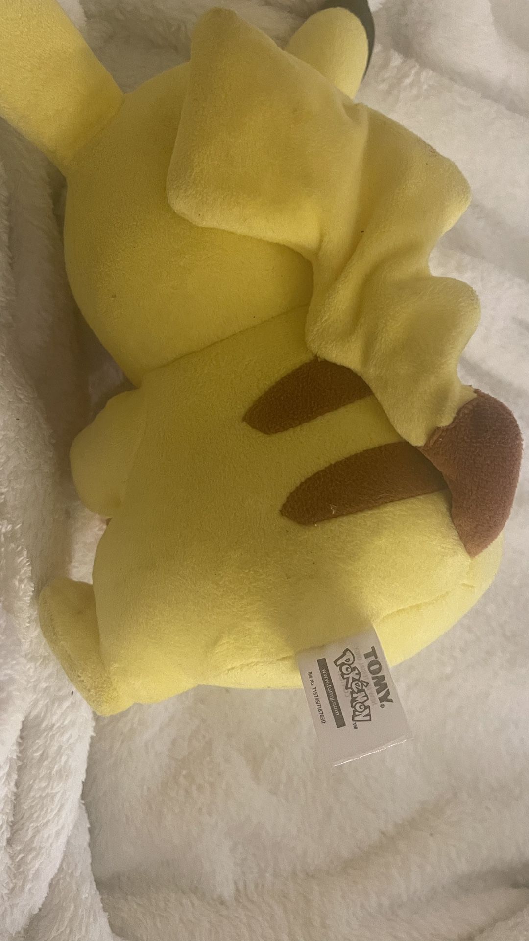 Pokemon 12" Laughing Pikachu Apple Plush Toy - photo 2