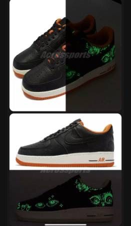 Nike Air Force 1 Halloween Glow in the Dark Edition Size 10