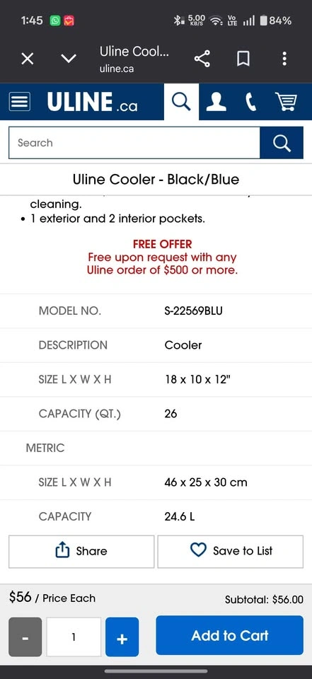 Uline Cooler Bag Moving Out Sale - photo 5