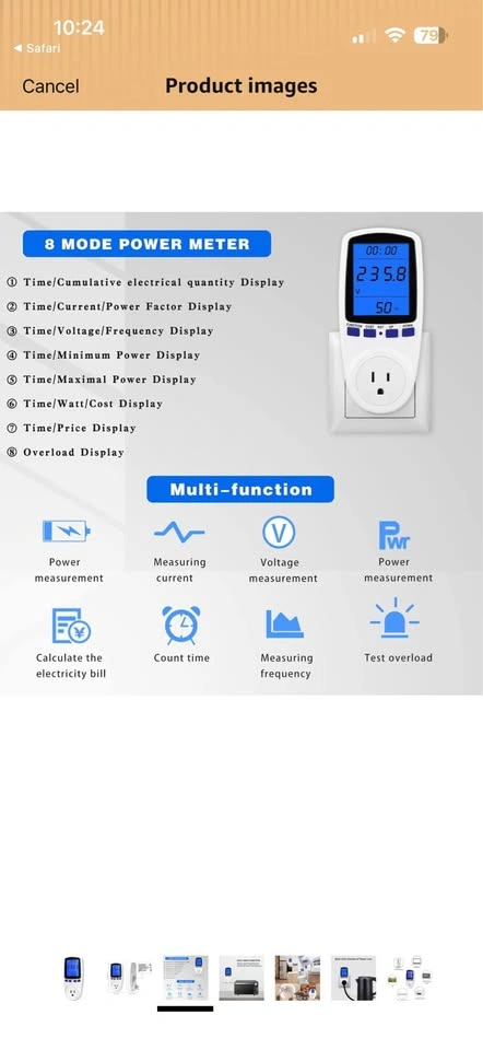 Plug Power Meter Electricity Usage Monitor - photo 5