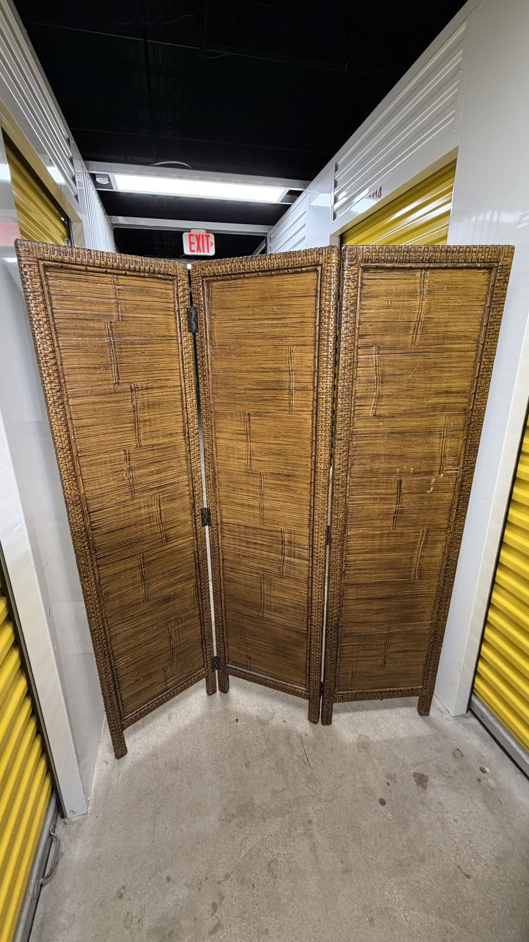 Vintage 3 Panel Folding Room Divider Screen 58” x 69”
