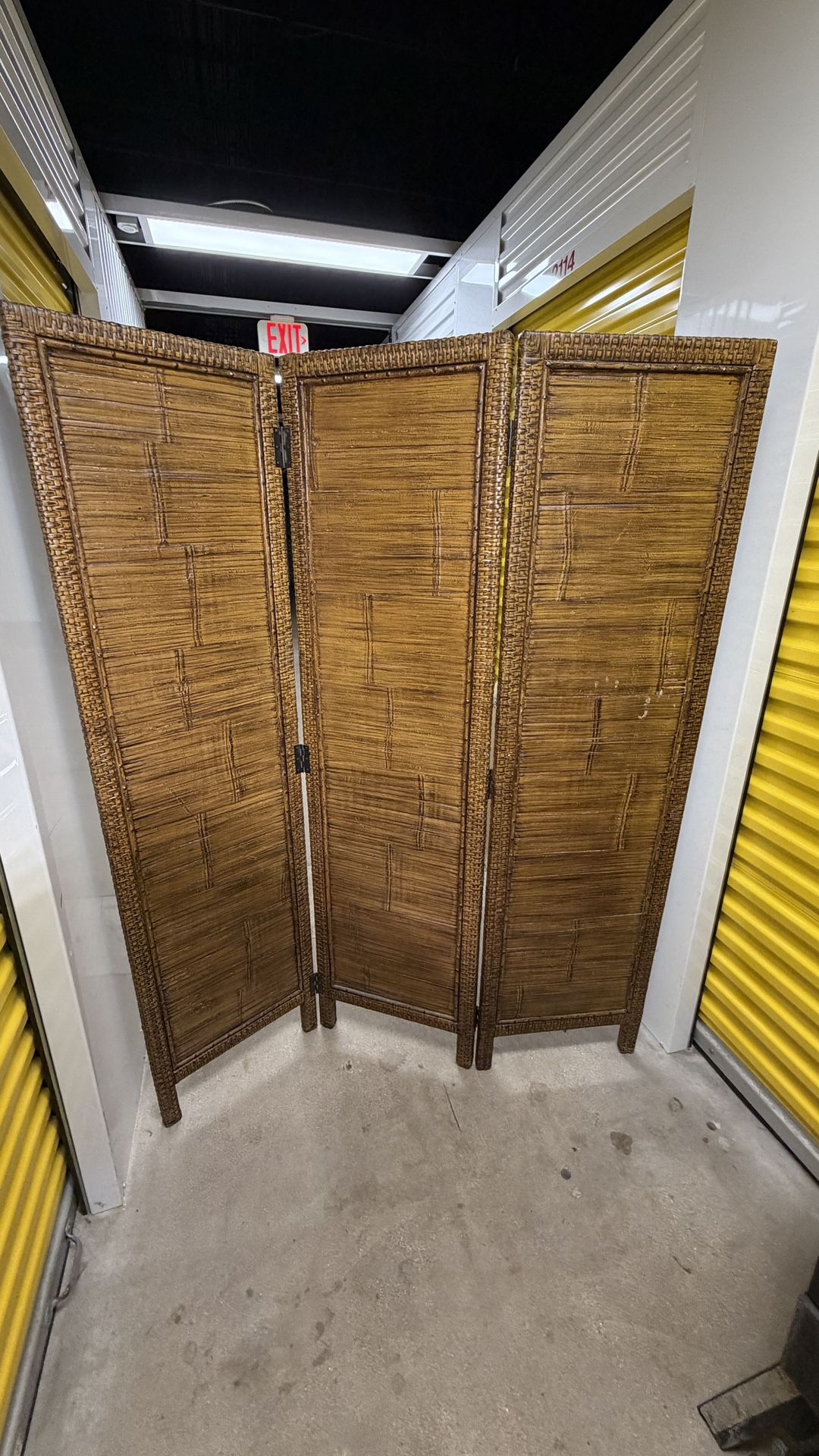 Vintage 3 Panel Folding Room Divider Screen 58” x 69” - photo 2