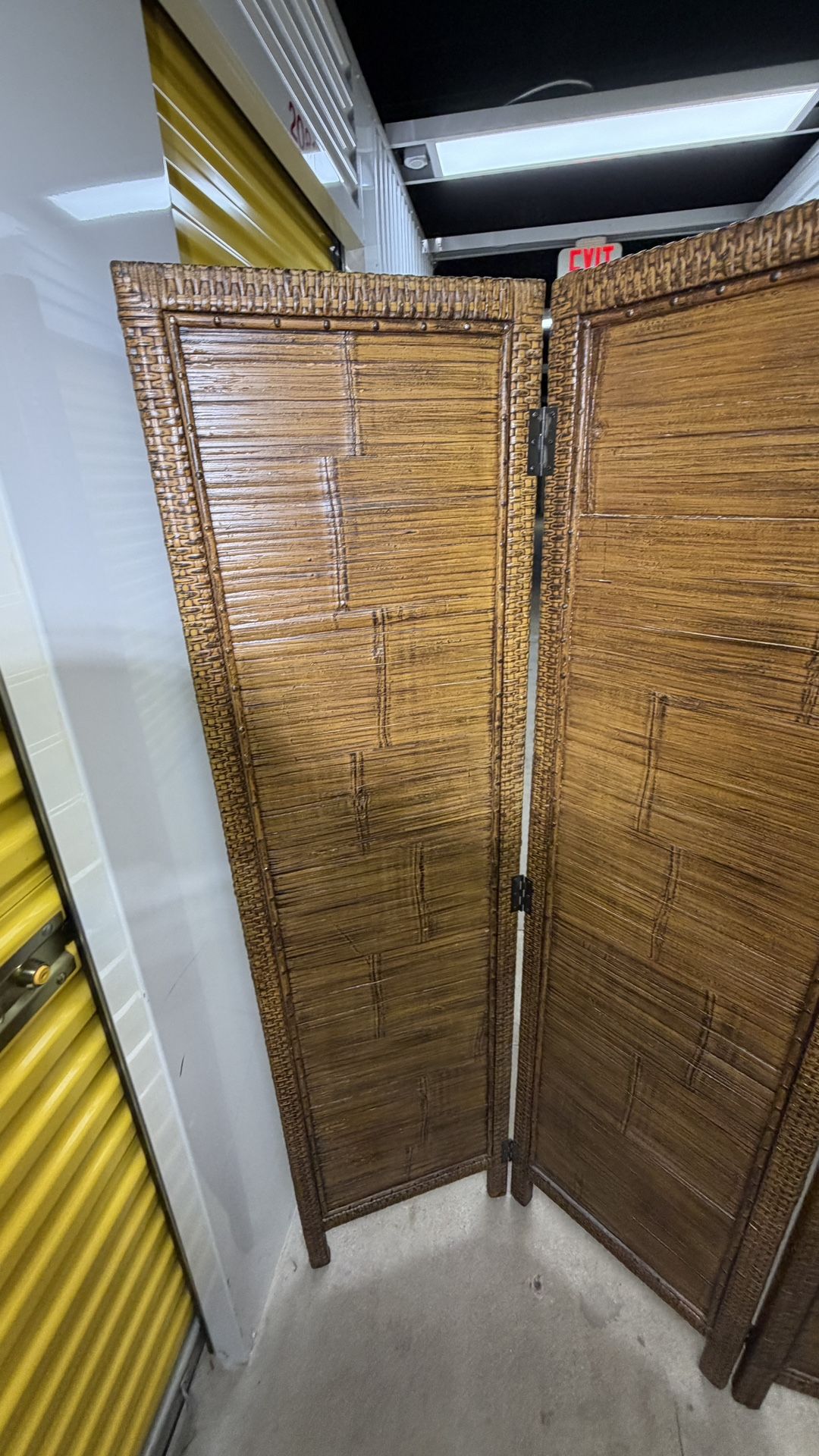 Vintage 3 Panel Folding Room Divider Screen 58” x 69” - photo 5