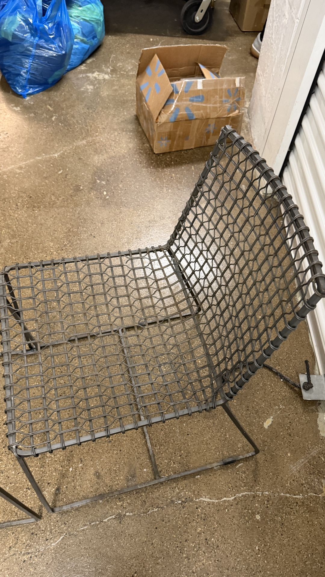 CB2 Metal Wire Lounge Chairs Set of 2 Modern Industrial - photo 3