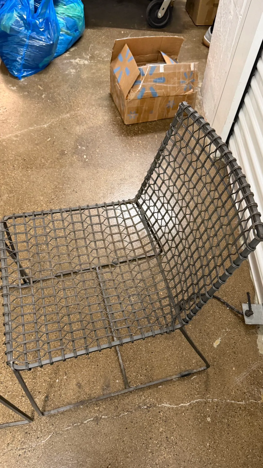 CB2 Metal Wire Lounge Chairs Set of 2 Modern Industrial - photo 3