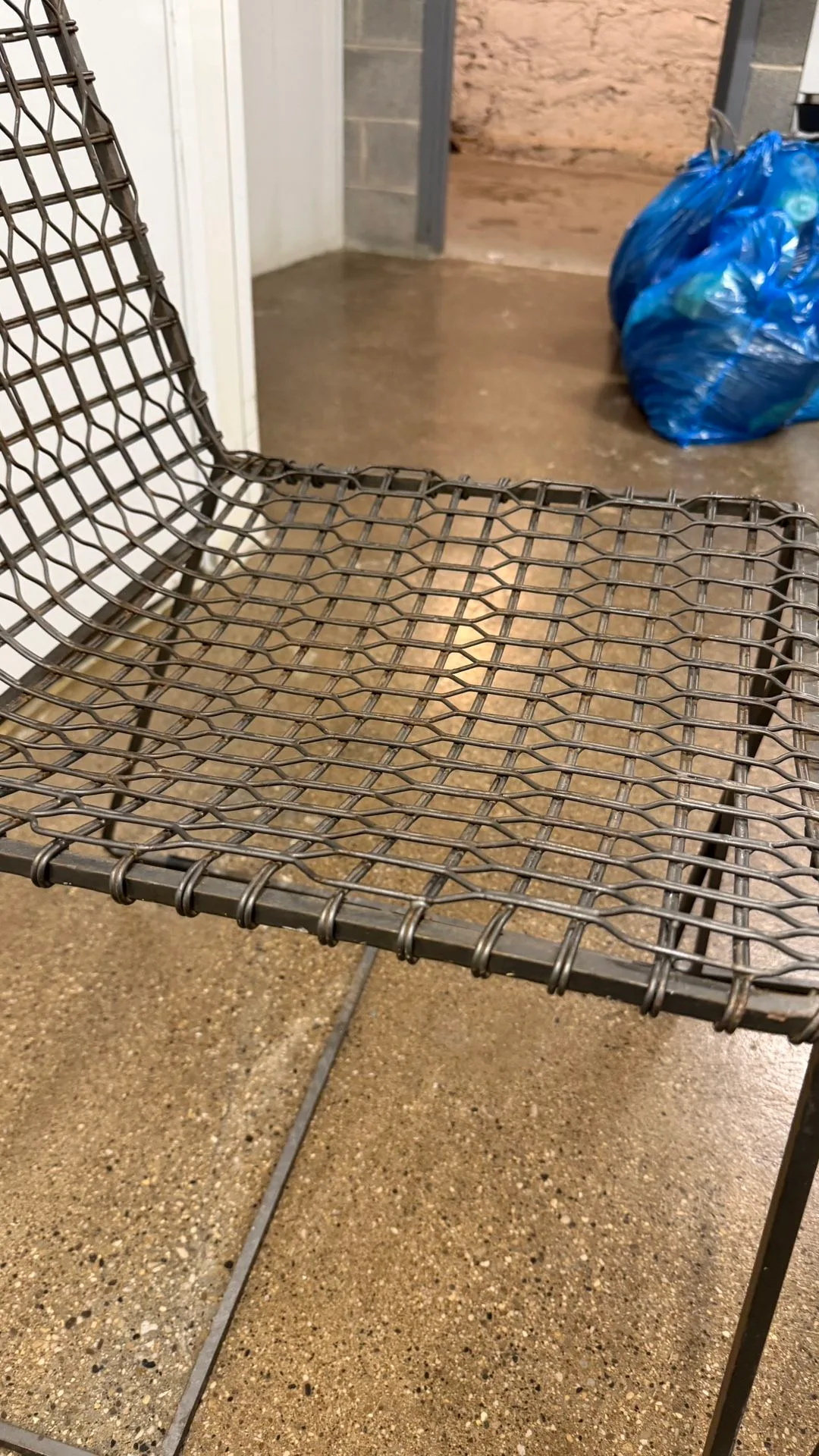 CB2 Metal Wire Lounge Chairs Set of 2 Modern Industrial - photo 4