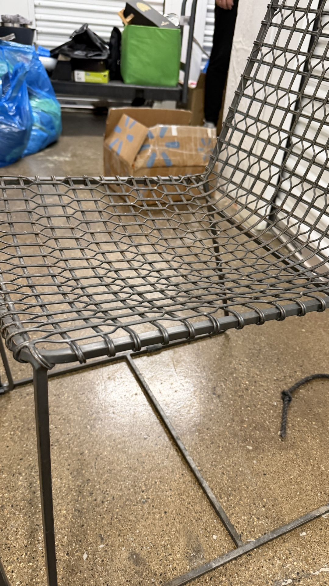 CB2 Metal Wire Lounge Chairs Set of 2 Modern Industrial - photo 5