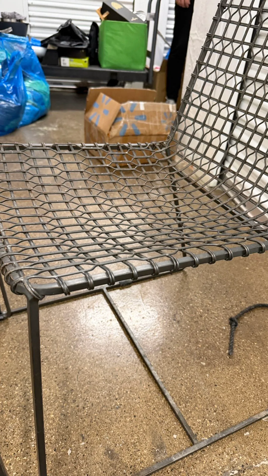 CB2 Metal Wire Lounge Chairs Set of 2 Modern Industrial - photo 5