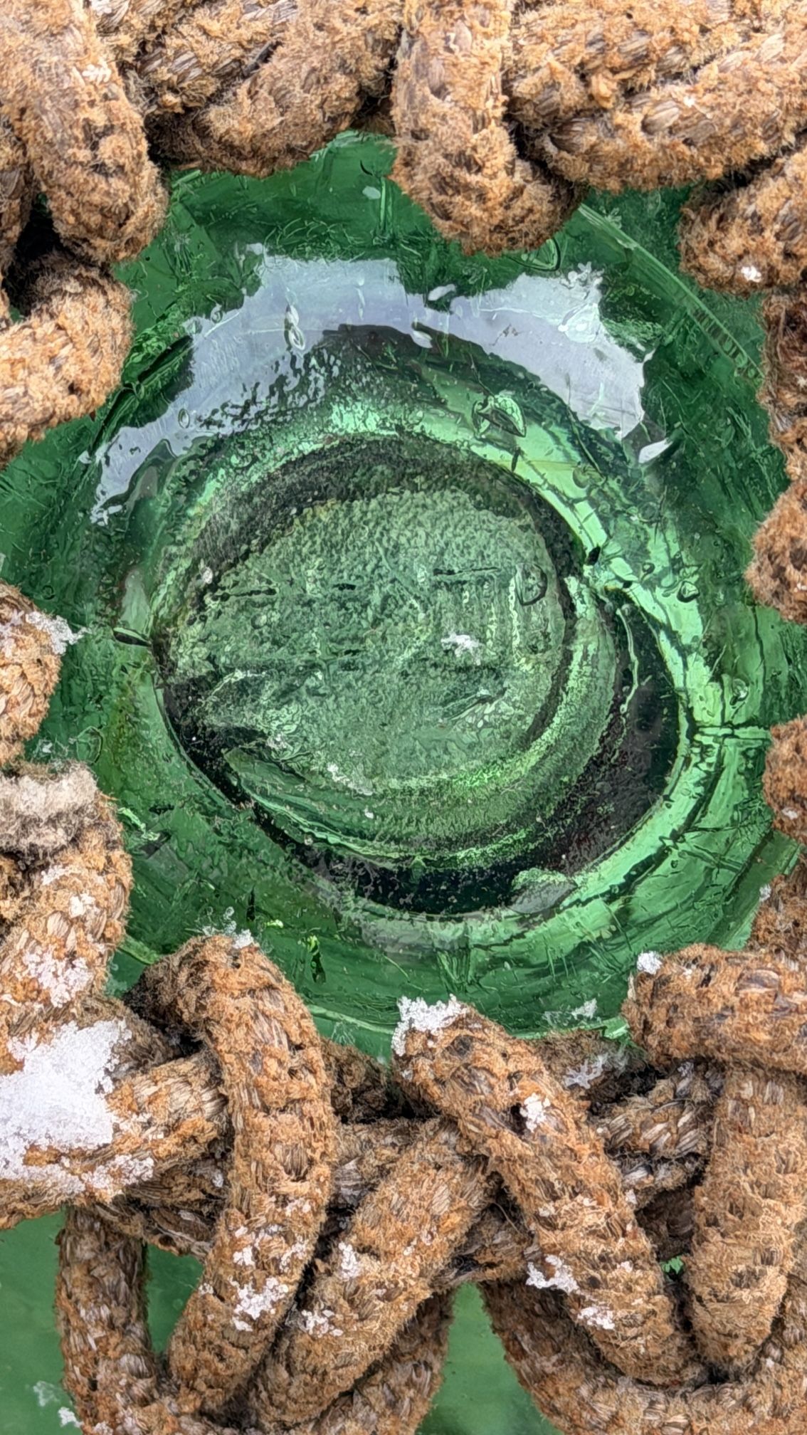 Vintage Green Glass Fishing Floats – Set of 2 - photo 4
