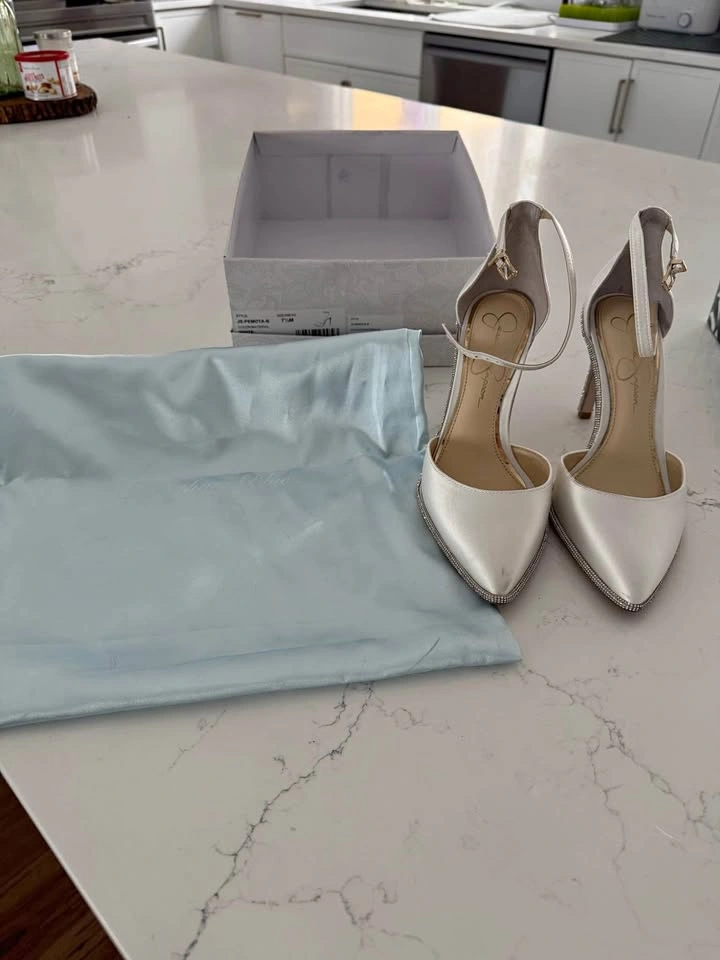 Wedding Satin white heels