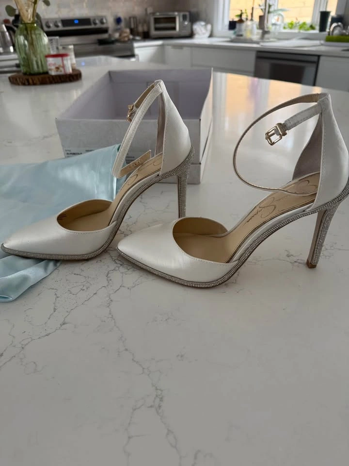 Wedding Satin white heels - photo 3