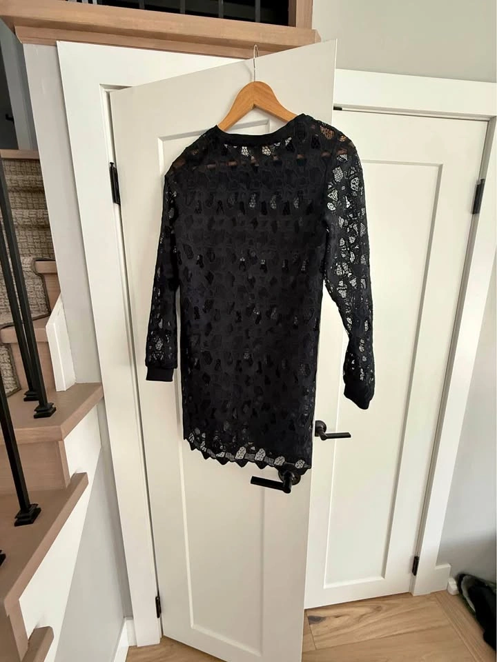H&M Textured Black Dress