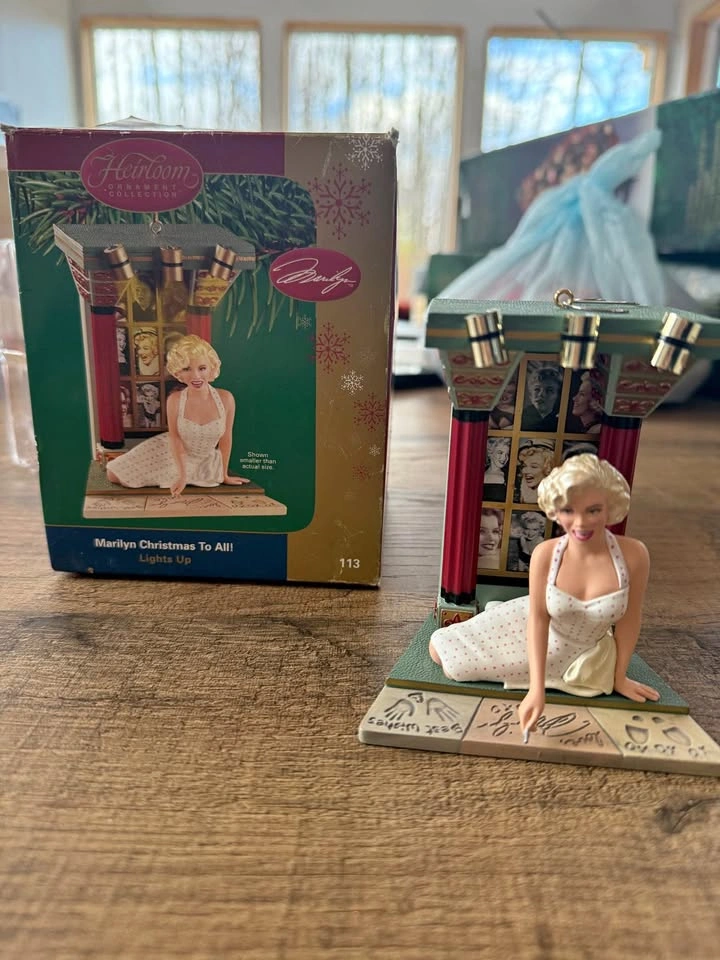 Vintage Christmas Marilyn Monroe Ornament
