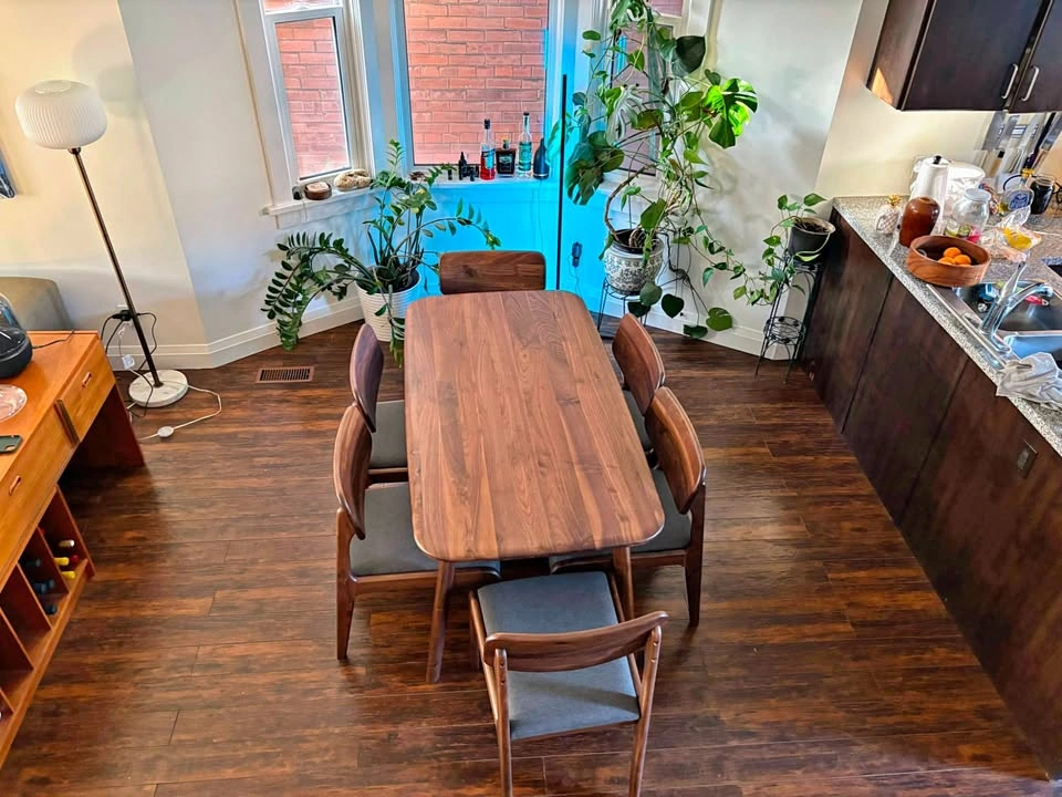 BRAND NEW: Solid American Walnut Dining Table (Castlery Vincent