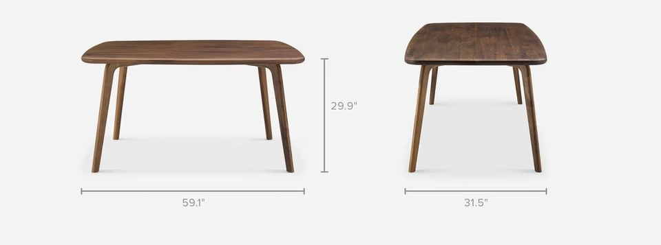 BRAND NEW: Solid American Walnut Dining Table (Castlery Vincent - photo 3