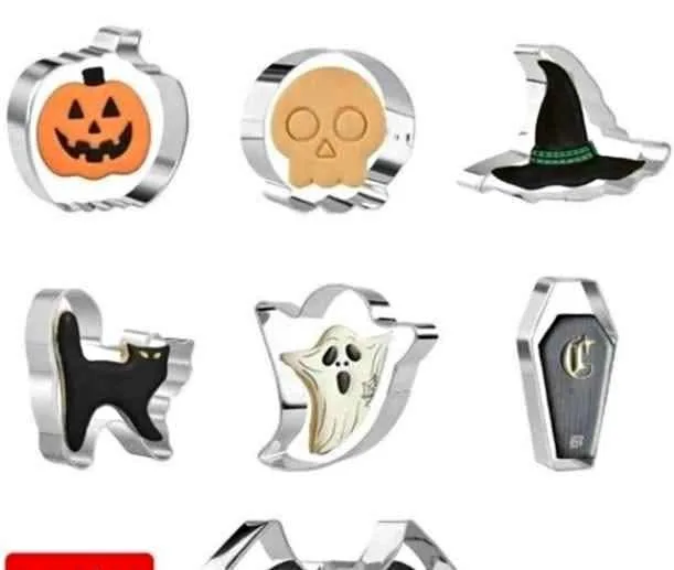 Halloween Cookie Cutters Set | Stainless Steel Metal thumbnail