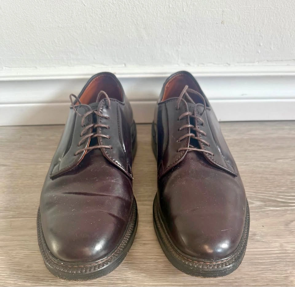 Alden New England Leather Dress Shoes – Plain Toe Blucher