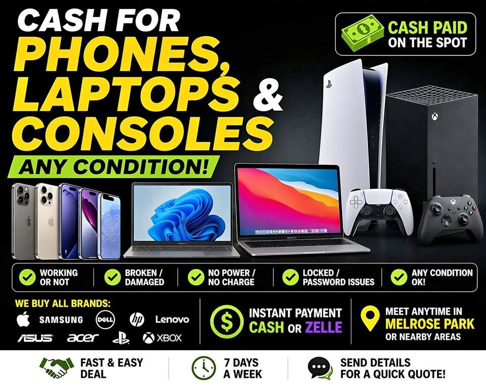 Cash for Phones, Laptops & Consoles – Any Condition 💸