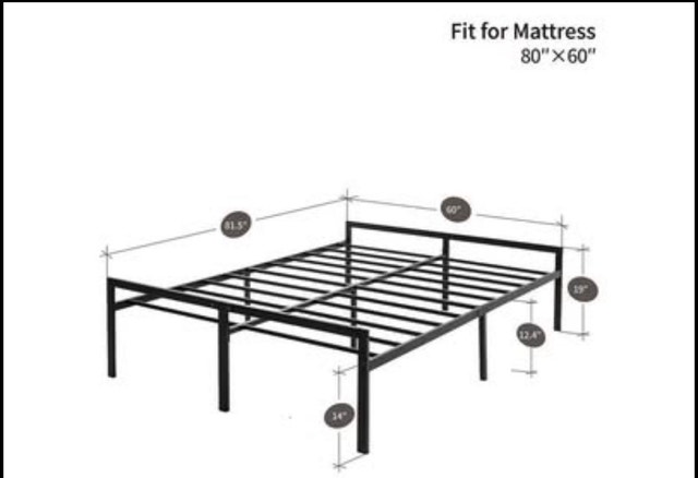 Queen Size Metal Bed Frame - Good Condition - photo 3